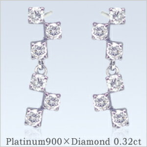 pt900�y0.32ct�z�_�C�������h �X�E�B���O�s�A�X�wLa Luisante 12diamond�x[SI�N���X F�`D�J���[ ���F���� GOOD�`VERYGOOD] �n�[�g�A���h�L���[�s�b�g�g�����W�[ �h���s�A�X �L�O�� �v���[���g�y��������
