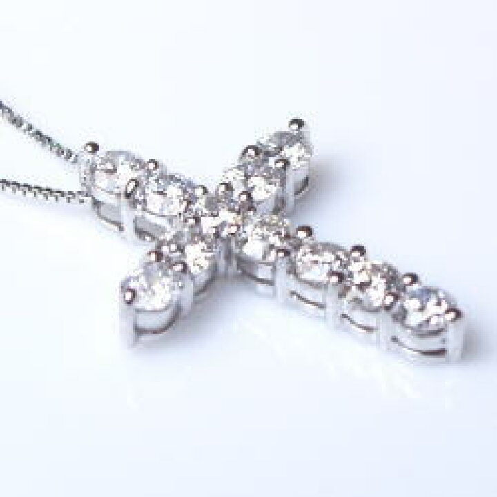 楽天市場】【大特価】pt900【1.50ct】ダイヤモンドクロス ペンダント 
