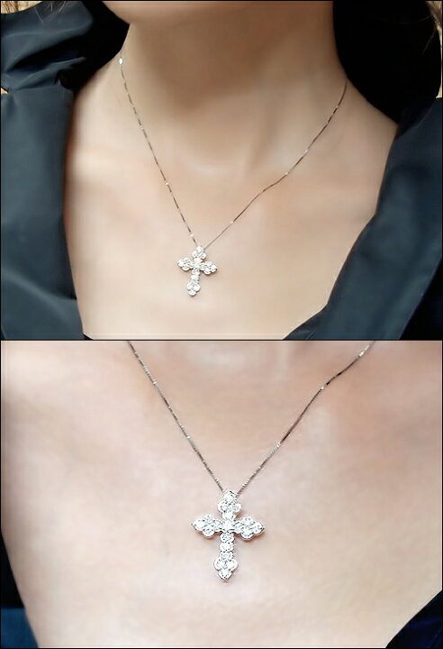楽天市場】豪華【大特価】pt900【1.0ct】ダイヤモンドクロス 