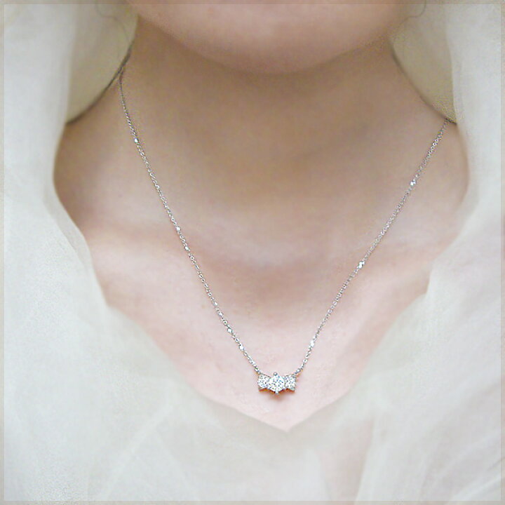 楽天市場】K18YG/PG/WG【0.5ct】リボンダイヤモンド ペンダント 