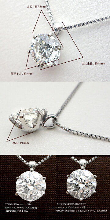 楽天市場】【中央宝研鑑定書付】【スーパーセールSALE】pt900 1.5ct  