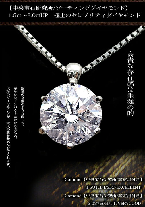 楽天市場】【中央宝石研究所 鑑定書 ソーティングダイヤモンド】pt900 