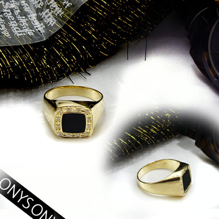 楽天市場】K18ゴールド【0.08ct】ダイヤモンド メンズリング【Mens 