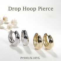 楽天市場】ドロップフープピアス k18の通販