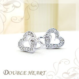 あす楽【大特価】K18YG/PG/WG【0.2ct】ダイヤモンド オープンハートピアス ダブルハート『DOUBLE HEART』[SIクラス] 透明感溢れるダイヤモンドハート 可愛い 豪華 誕生日 プレゼント 記念日 結婚 10周年 ジュエリー イエローゴールド【送料無料】