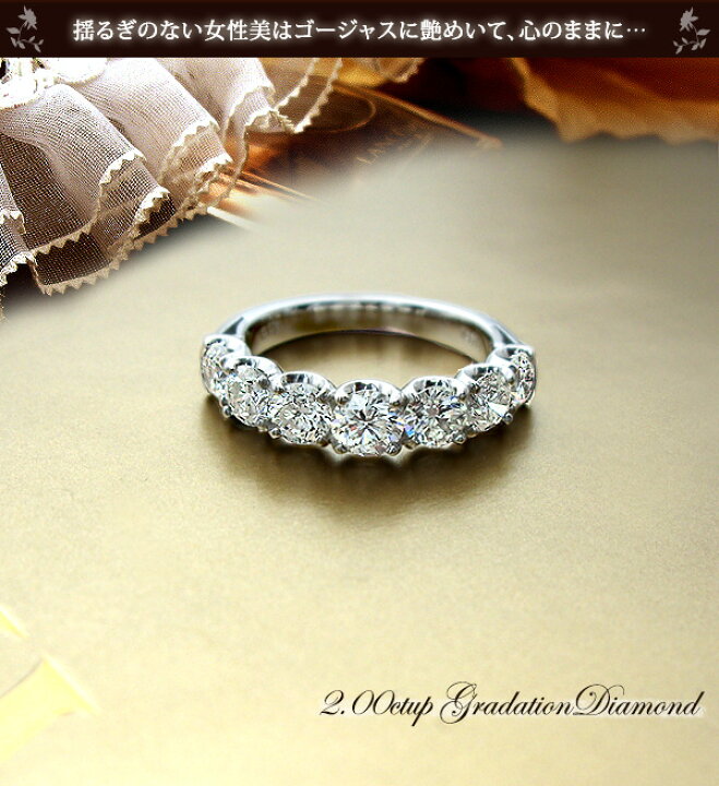 楽天市場】K18YG/PG/WG【2.0ct】ダイヤモンド エタニティリング 指輪  