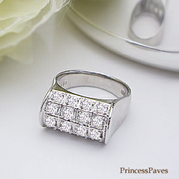 楽天市場】pt900 pt950【0.5ct】ダイヤモンドパヴェリング 指輪『ERINA  