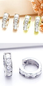 あす楽【グレードupあす楽不可】【大特価】K18YG/PG/WG【1.0ct】ダイヤモンド エタニティフープピアス レールセッティング［SI～VSクラス F～Dカラー 無色透明 GOOD～VERYGOOD] ハートアンドキューピット中折れ 女性用 母の日 ギフト 誕生日 記念日【送料無料】