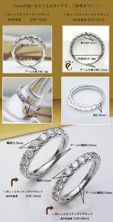 楽天市場】pt900 pt950【1.0ct】ダイヤモンド エタニティリング 指輪 