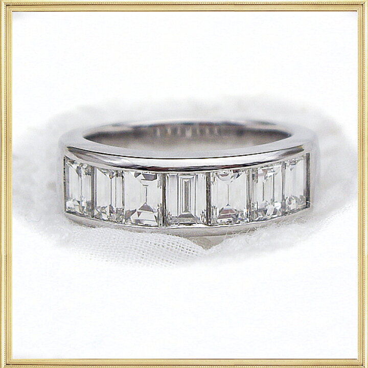 楽天市場】pt900 pt950【1.80ct】エメラルドカットダイヤモンドリング  