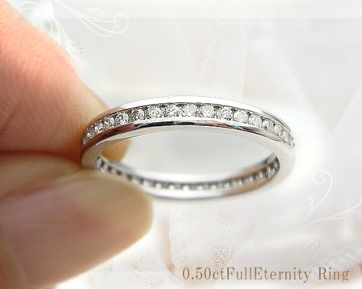 楽天市場】K18YG/PG/WG【0.5ct】ダイヤモンドフルエタニティリング  
