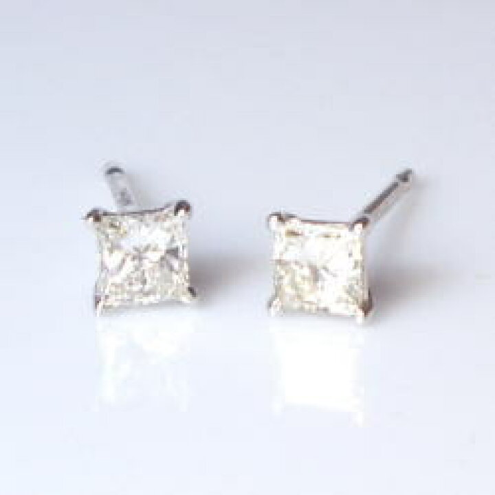 楽天市場】【特価品】K18YG/PG/WG【0.24ct】プリンセスカット 