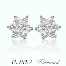 【大特価】K18YG/PG/WG【0.2ct】ダイヤモンフラワーピアス『Fleur SevenStar』[SIクラス] 透明感溢れるダイヤモンドプチピアス ダイヤ 成人式 可愛い シンプル レディース 誕生日 母の日 ギフト 記念日 10周年【送料無料】