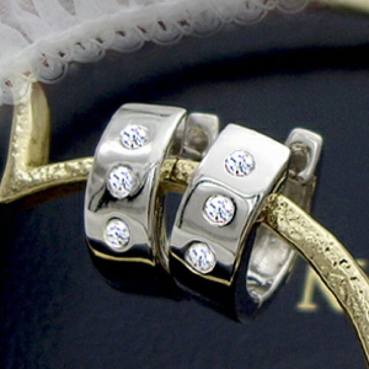 楽天市場】K18YG/PG/WG pt900【0.12ct】ドッツダイヤモンドフープ  