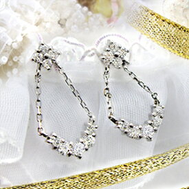 あす楽【グレードupあす楽不可】【大特価】pt900【0.5ct】ティアラ ダイヤモンドスウィングピアス『Tiara』［SIクラス F～Dカラー 無色透明 GOOD～VERYGOOD］ハートアンドキューピット揺れるダイヤモンド V字 記念日 母の日 ギフト アンティーク【送料無料】