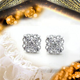 豪華☆K18YG/PG/WG【0.28ct】雪の結晶 ダイヤモンドピアス スターダイヤモンド［SIクラス F～Dカラー 無色透明 GOOD～VERYGOOD］ハートアンドキューピット一粒ダイヤ エメラルド ルビー サファイヤ 誕生日 記念日 母の日 ギフト アンティーク【送料無料】