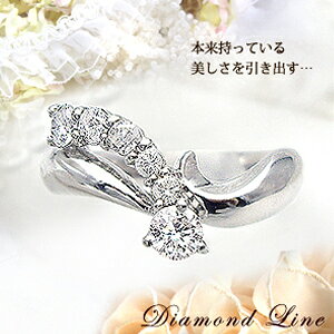 K18YG/PG/WG�y0.5ct�z�_�C�������h ���C�������O�wLine�x[SI�N���X F�`D�J���[ ���F���� GOOD�`VERYGOOD] �n�[�g�A���h�L���[�s�b�g-������鏗���ɑI�΂��-���r�[ �G�������h �T�t�@�C���a���� �L�O