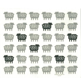 【メール便OK】★大きめ★　北欧スポンジワイプ　迷子のヒツジ（大きめ）　　(引越し御挨拶水切りマット北欧毎日フキン