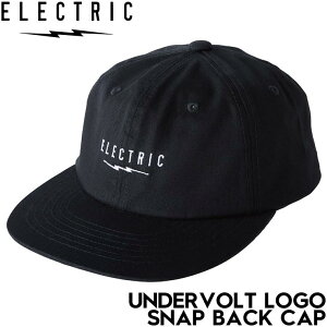 �X�i�b�v�o�b�N�L���b�v ELECTRIC �G���N�g���b�N UNDERVOLT LOGO SNAP BACK CAP E24FC12 BLK ���{�㗝�X���K�i