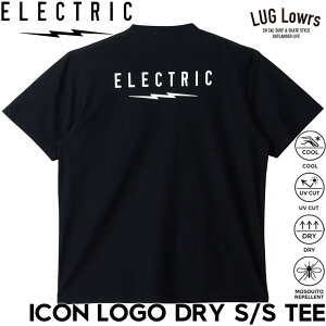ELECTRIC �G���N�g���b�N T�V���c �����Y ����T�V���c �h���CT�V���c UV�J�b�g �z������ �ڐG�⊴ �h�� �|���G�X�e�� ICON LOGO DRY S/S TEE E26ST31 BLK ���{�㗝�X���K�i