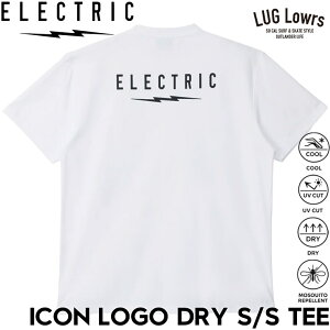 ELECTRIC �G���N�g���b�N T�V���c �����Y ����T�V���c �h���CT�V���c UV�J�b�g �z������ �ڐG�⊴ �h�� �|���G�X�e�� ICON LOGO DRY S/S TEE E26ST31 WHT ���{�㗝�X���K�i
