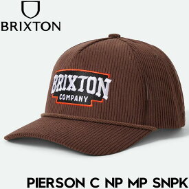 BRIXTON ブリクストン PIERSON C NP MP SNPK - PINECONE BROWN スナップバックキャップ 帽子 11903 25FW 日本代理店正規品