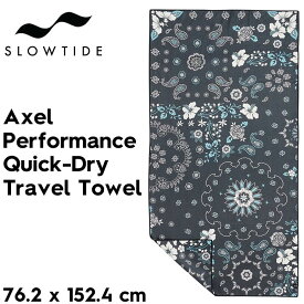 【楽天スーパーセール 対象商品】 ビーチタオル バスタオル クイックドライ SLOWTIDE スロータイド Axel Performance Quick-Dry Travel Towel - Black STQD048 日本代理店正規品