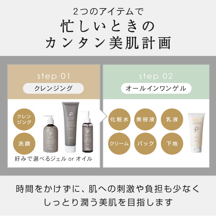 楽天市場】2点セット オールインワン ゲル クレンジング ジェル オイル 