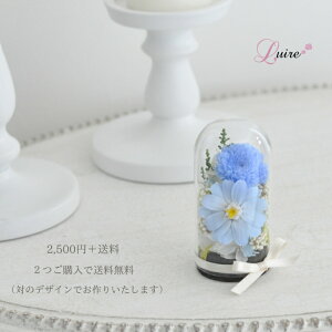 ミニドーム仏花【絆】 ジニア 小菊 プリザーブドフラワー ガラスドーム お供え花 プリザーブドフラワー仏花 お悔やみ お供え お盆 ペット用 2個以上送料無料 ミニ お彼岸 喪中 仏壇 お悔み