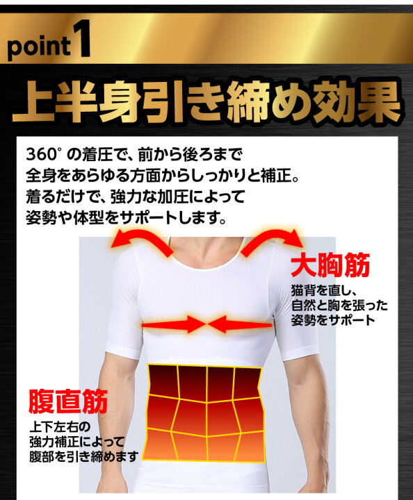 楽天市場】複数購入クーポン【楽天1位】加圧シャツ メンズ 加圧 