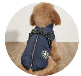 犬 暖かい ベスト【ハーネス付きで着せやすい】アウター ファスナー フリース ハーネス 背中 開き ダウンベスト 犬の服 犬服 いぬ 袖なし 防寒 冬 小型犬 中型犬 大型犬 撥水 寒さ対策 冬服 取り付け簡単 雪 春服 秋服 冬服 レインコート 定形外送料無料