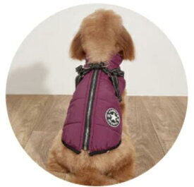 犬 暖かい ベスト【ハーネス付きで着せやすい】アウター ファスナー フリース ハーネス 背中 開き ダウンベスト 犬の服 犬服 いぬ 袖なし 防寒 冬 小型犬 中型犬 大型犬 撥水 寒さ対策 冬服 取り付け簡単 雪 春服 秋服 冬服 レインコート 定形外送料無料