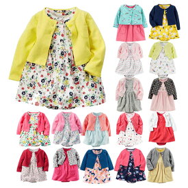 【SALE】カーターズ Carter's カーディガン 半袖 ロンパース ワンピース 2点セット ベビー服 女の子 6m 9m 12m 18m 24m【子供服専門店 ロンパース かわいい