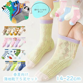 春夏用 メッシュ 通気性 薄手 子供 靴下 ショート 5足セット ソックス キッズ 男の子 女の子 涼しい 蒸れにくい 14 15 16 17 18 19 20 21 22cm 子ども こども ジュニア くつ下 通園 通学 運動会 目立つ ネオン 入園準備 登園 通園 通学 新生活 春柄 春色 子供服