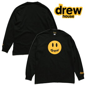 ドリューハウス/DREW HOUSE MASCOT LS TEE DR0119 長袖 ロゴ プリント メンズ レディース BLACK ブラック ストリート シンプル にこちゃん スマイル オーバーサイズ ポップ 正規品【あす楽】【送料無料】