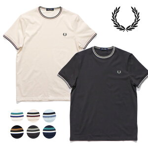 �t���b�h�y���[/FRED PERRY M1588V TWIN TIPPED T-SHIRT T�V���c ���� TEE ���S �V���v�� �R�b�g�� ���j�Z�b�N�X �����Y ���f�B�[�X �g�b�v�X �N���[�l�b�N�y���������z