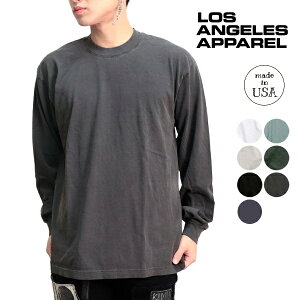 ���T���[���X�A�p����/Los Angeles Apparel 1807GD 6.5oz Long Sleeve Garment Dye Crew Neck T-Shirt ����T ���� �E�H�b�V�� �x�[�V�b�N ���j�Z�b�N�X �����Y ���f�B�[�X �V���v�� �g�b�v�X ���K�i�y�l�R�|�X����