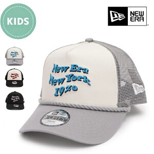 �j���[�G��/NEW ERA 14746992 / 14746993 / 14746994 �L�b�Y Youth 9FORTY A-Frame�g���b�J�[ Wave Logo �N���[���z���C�g/�O���[ �N���[���z���C�g/�u���b�N �u���b�N �L���b�v 940 KIDS �q�� �X�q ���[�X �L�b�Y 52 