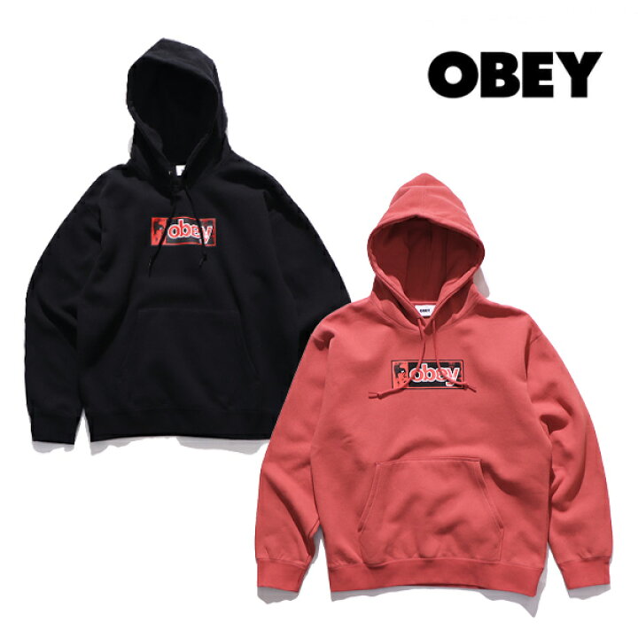 楽天市場】オベイ/OBEY 112843911 OBEY HALF ICON HOOD パーカー プル 