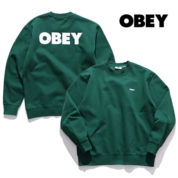 楽天市場】オベイ/OBEY 112862349 OBEY BOLD CREW スウェット プル 