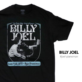 ビリージョエル/Billy Joel AMERICAN CLASSICS TEE Tシャツ 半袖 ロックT ピアノ・マン アメリカンクラシックス メンズ レディース BLACK ブラック【ネコポス発送】
