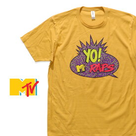 エムティーヴィー/MTV MTV YO RAPS TEE Tシャツ 半袖 ニューヨーク ロゴT ケーブルテレビの音楽専門チャンネル メンズ レディース 正規品 MUSTARD マスタード アメリカ ケーブルチャンネル【ネコポス発送】