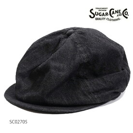 シュガーケーン/SUGAR CANE SC02705 10oz. DENIM APPLEJACK CAP デニムアップルジャックキャップ キャップ ハット メンズ レディース 帽子 デニム シンプル 日本製 ベーシック【送料無料】