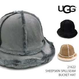 UGG/アグ 正規品 21622 SHEEPSKIN SPILLSEAM BUCKET HAT シープスキン バケットハット もこもこ ハット 帽子 レディース シープスキン プレゼント ギフト Black Chestnut Metal【あす楽】【送料無料】