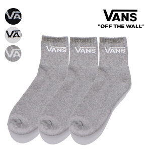 �o���Y/VANS VN000BHX/VN000QBW Classic Half Crew Socks �C�� 3���Z�b�g �N�H�[�^�[�\�b�N�X �V���[�g�\�b�N�X �n�[�t�\�b�N�X ���S 24.5-27cm / 27.5-31cm ���j�Z�b�N�X �����Y ���f�B�[�X WHITE �z���C�g HEATHER GR