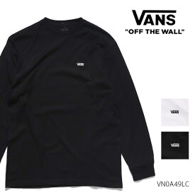 バンズ/VANS VN0A49LC LEFT CHEST HIT LONG SLEEVE TEE 長袖 ロングTシャツ ロンT カットソー ロゴ メンズ トップス シンプル ストリート スケーター WHITE BLACK【ネコポス発送】