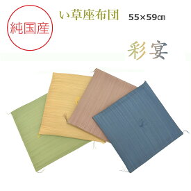 い草座布団 国産 55×59×4cm （彩宴） 選べる カラー