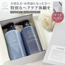 《ギフトセット》【公式】ルルーナ モイスチャー シャンプー コンディショナー セット 各300g　LULUNA 髪質改善 頭皮ケア 母の日 父の日 エイジングケア ヒト幹細胞 頭皮 40代 50代 年齢髪 髪 ハリ コシ ふんわり 頭皮に優しい 広がり 抑える アミノ酸 ケラチン ヘマチン
