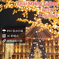 【スーパーSALE半額】＼2026最新仕様／イルミネーション ストレート 100球 10M 自宅 玄関 クリスマス 照…