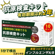10点セット 【2026新型インフルエンザ対応】新型コロナウイルス 抗原検査キット 5分判定 コロナ インフル…